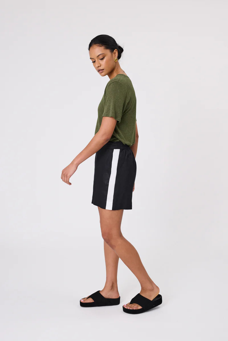 Marlow - Noto Linen Tee - Cypress