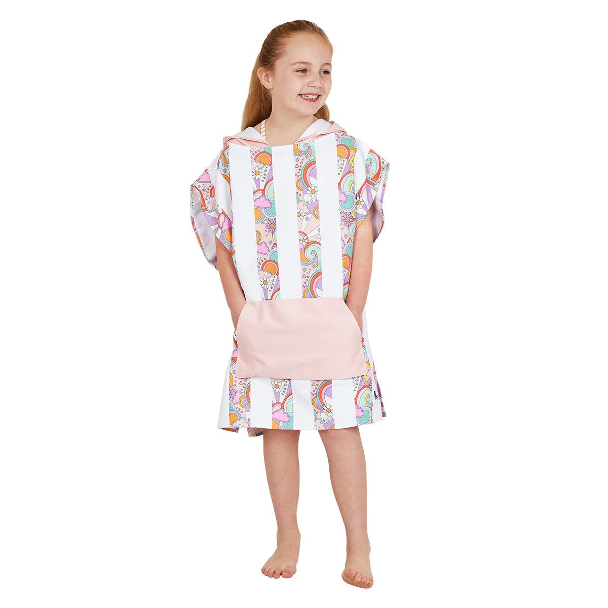 Dock & Bay Retreat Poncho Kids Pink Power