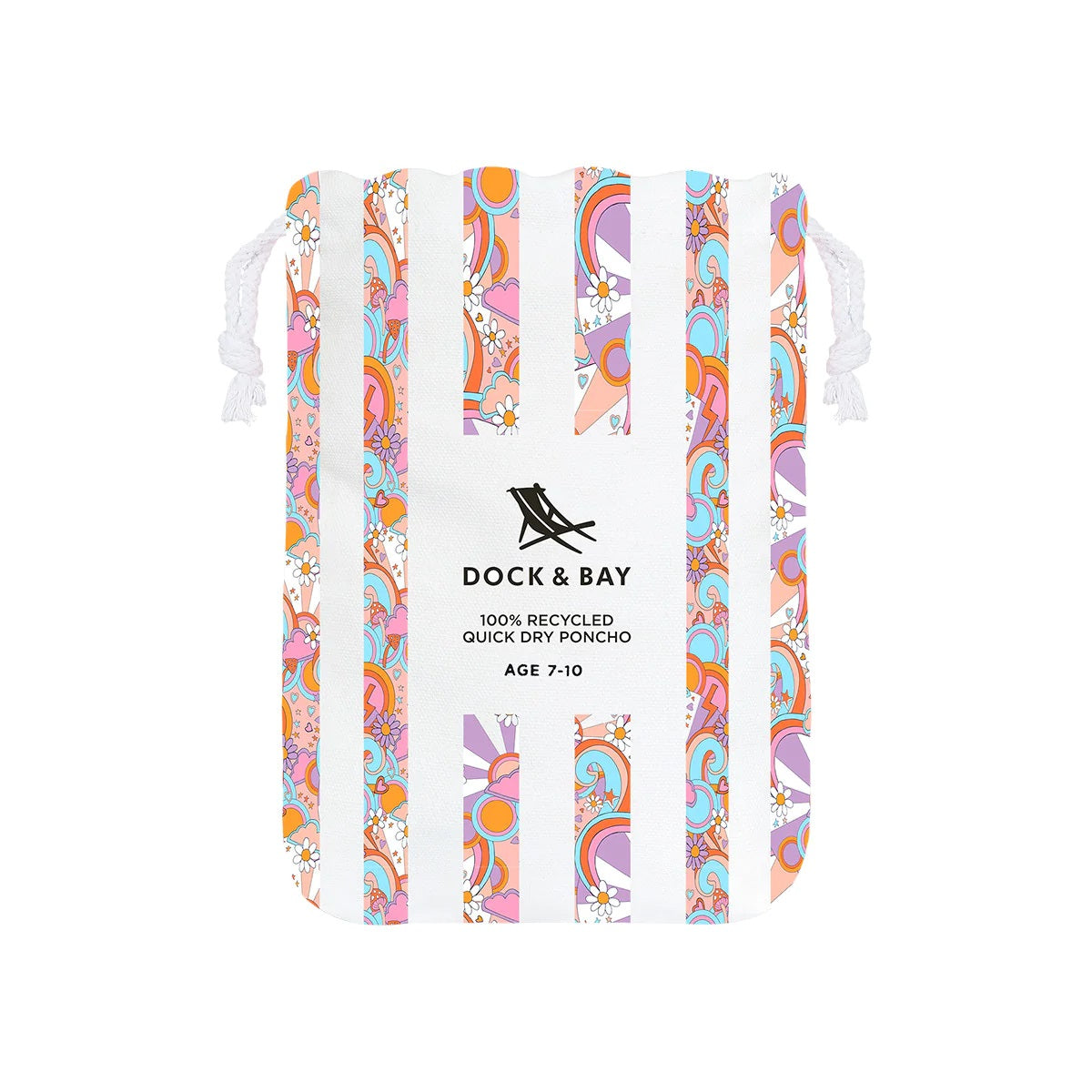 Dock & Bay Retreat Poncho Kids Pink Power