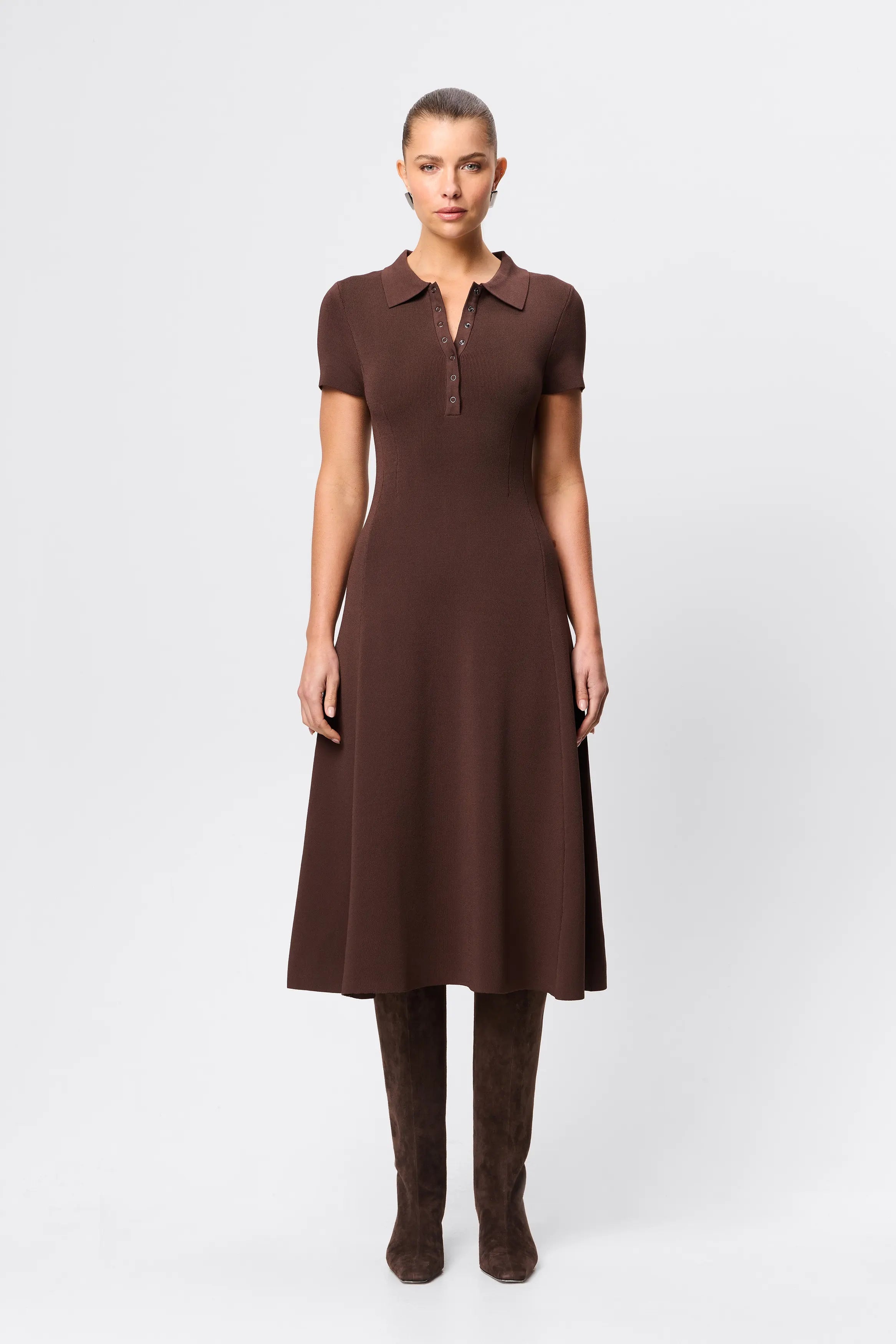 Mossman - Petra Midi Dress - Chocolate
