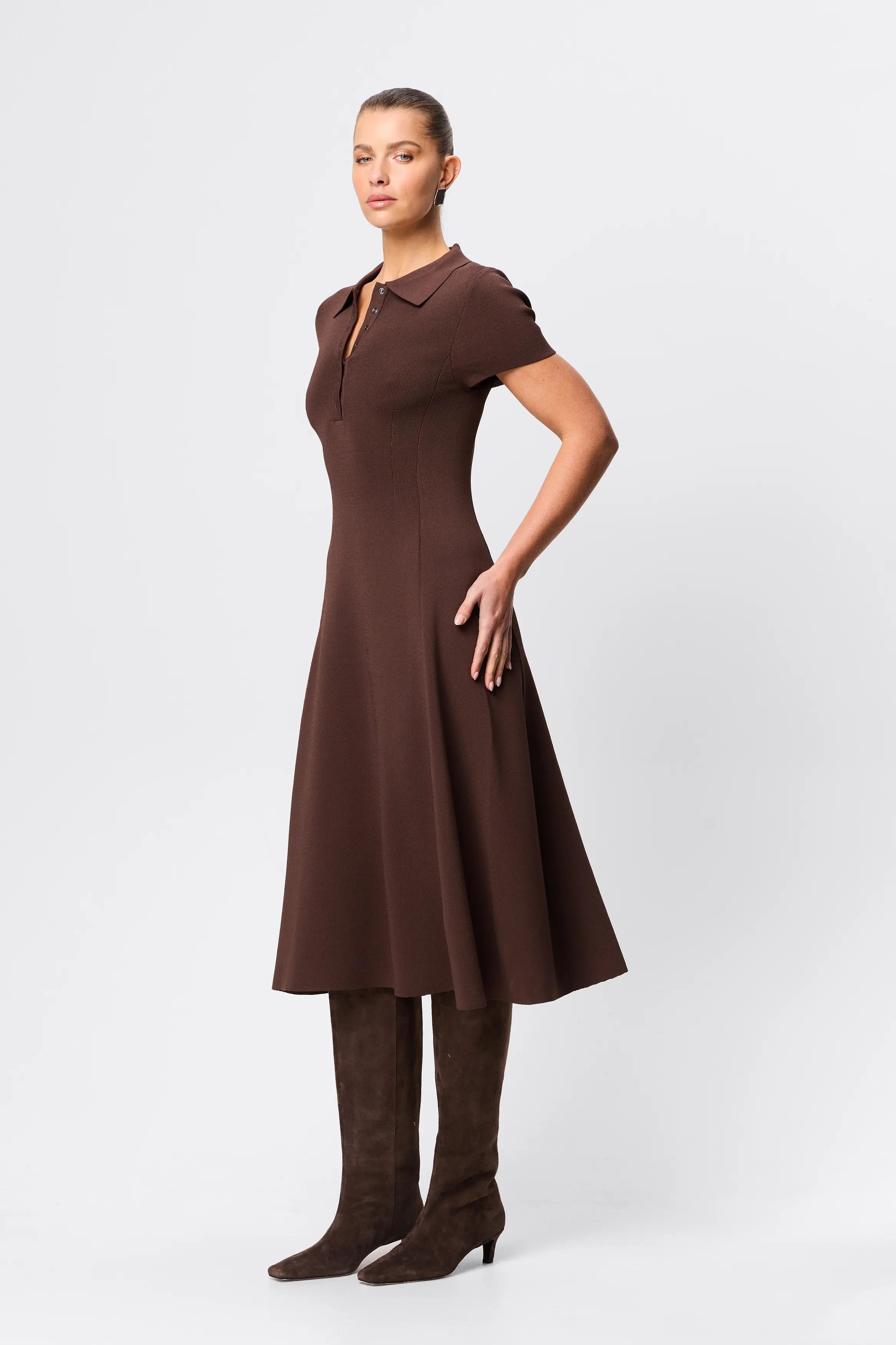 Mossman - Petra Midi Dress - Chocolate