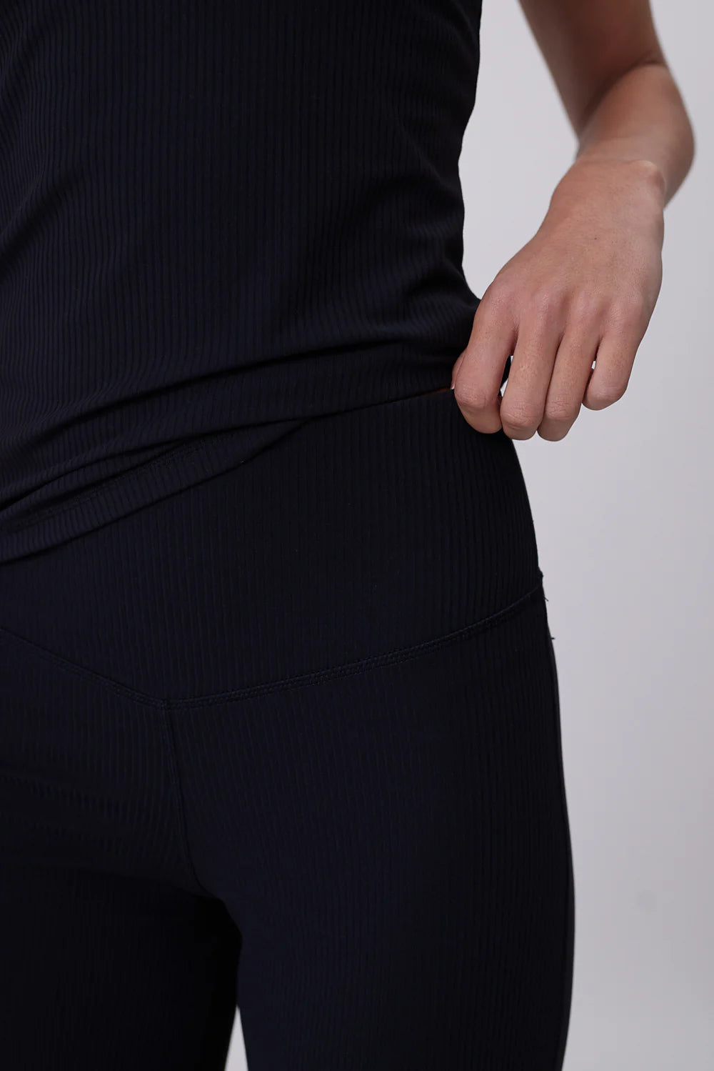 Marlow - Recharge Rib Wide Leg Pant - Black