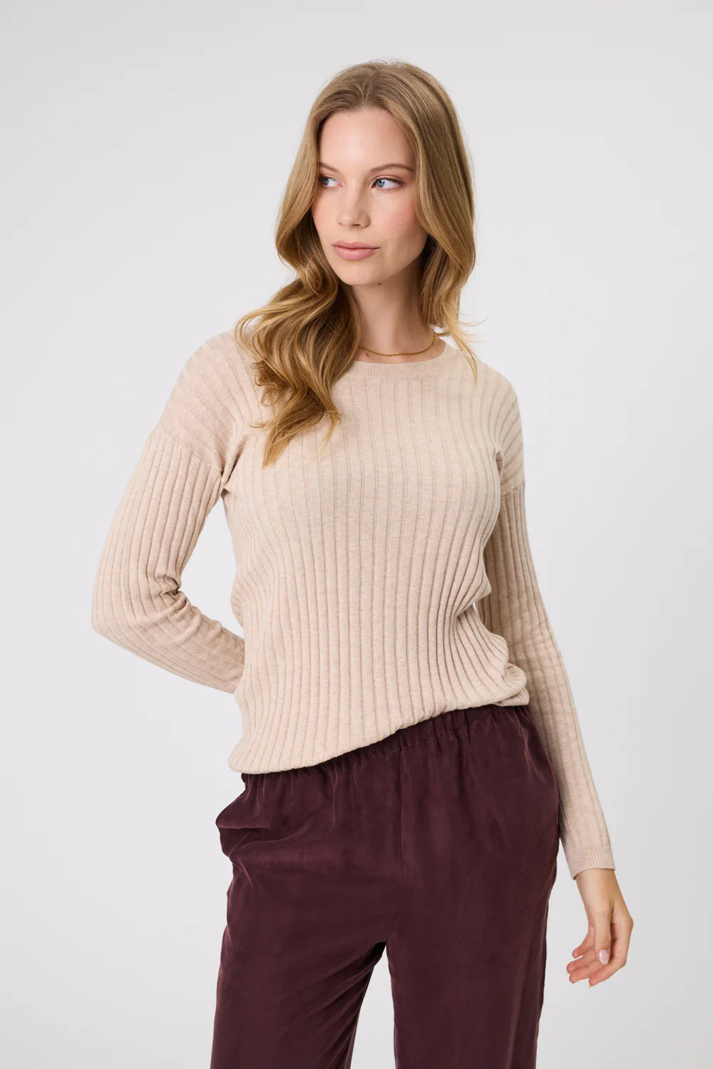 Marlow - Reign Long Sleeve Knit - Wheat