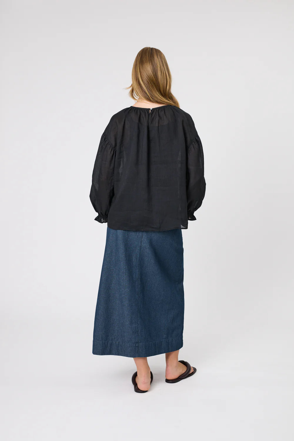 Marlow - Rotate Denim Skirt - Ink Wash