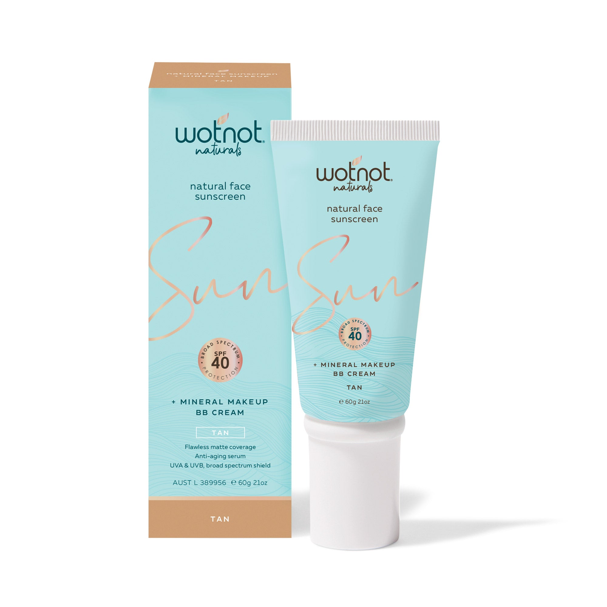 WOTNOT Natural Face Sunscreen + Serum, BB Cream & Mineral Makeup