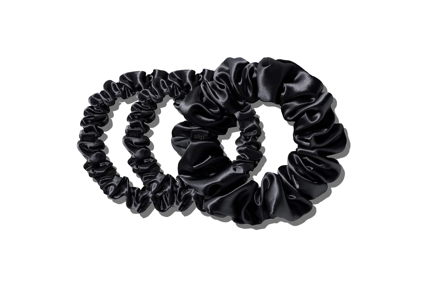 Slip - BACK TO BASICS BLACK MIDI/LARGE SCRUNCHIE SET