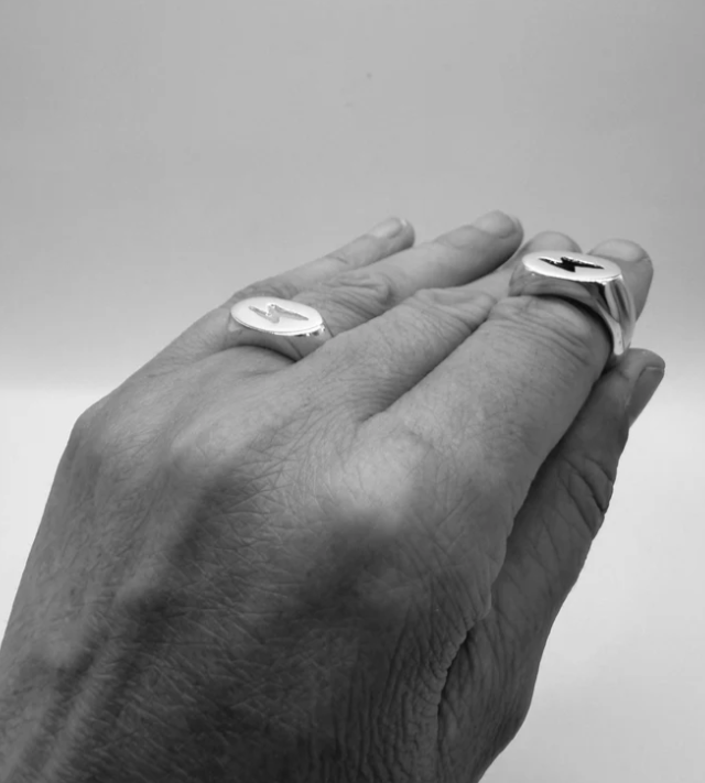 Rachel Stichbury - Lightening Bolt Signet Ring