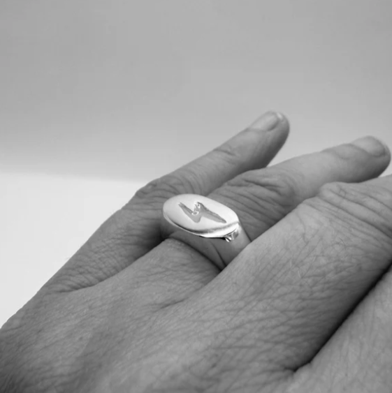 Rachel Stichbury - Lightening Bolt Signet Ring