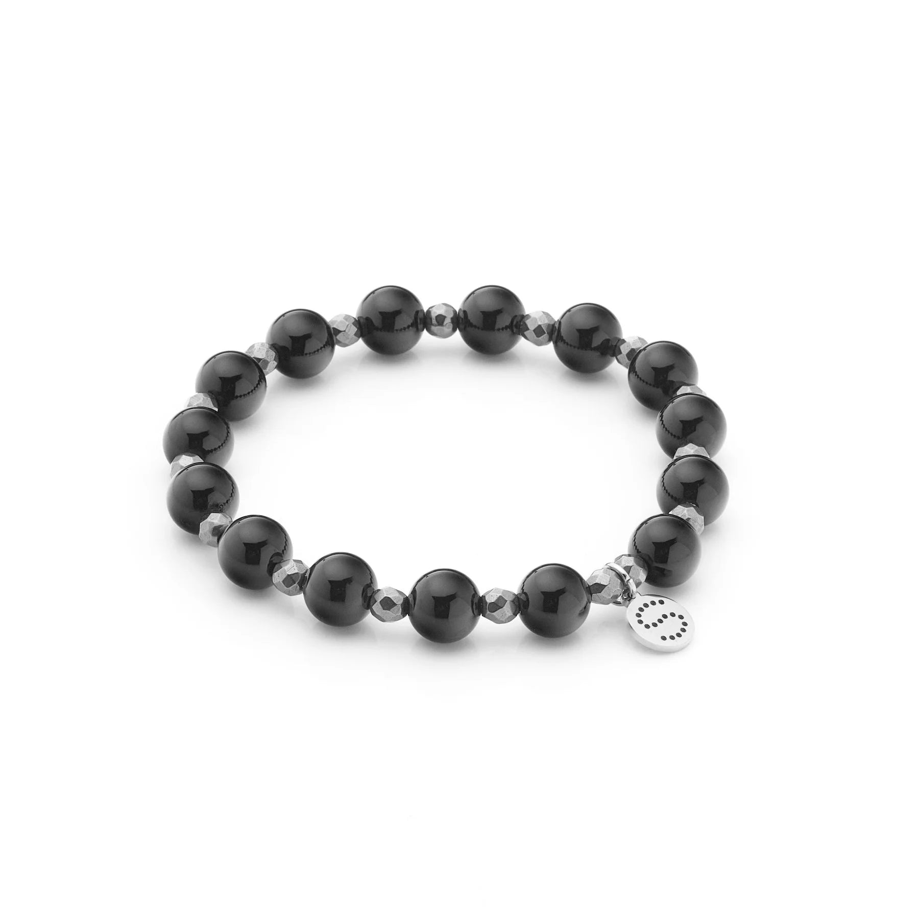 Silk & Steel - Aurora Bracelet Black Onyx + Silver