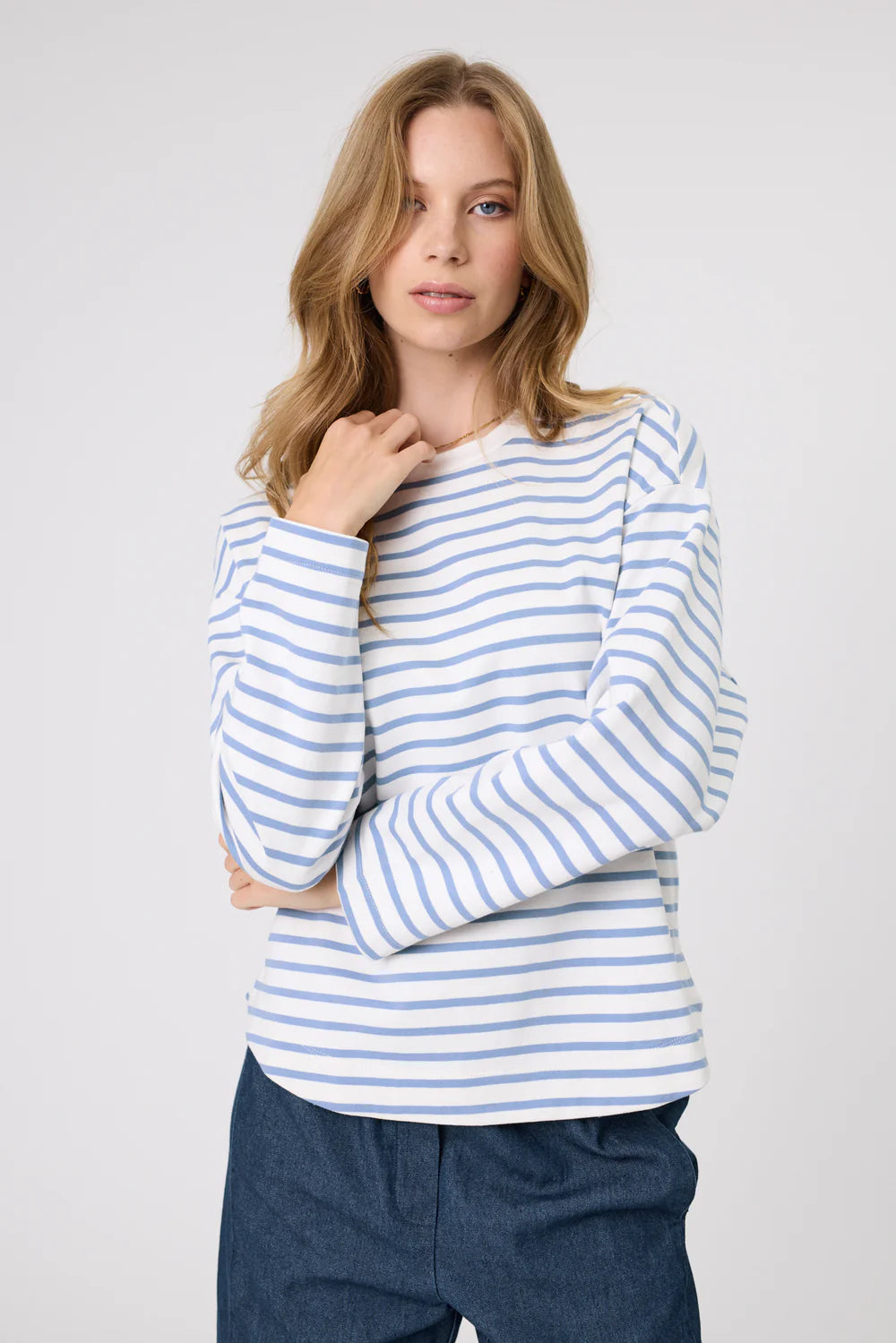 Marlow - Solo Crew Sweat - Powder Stripe