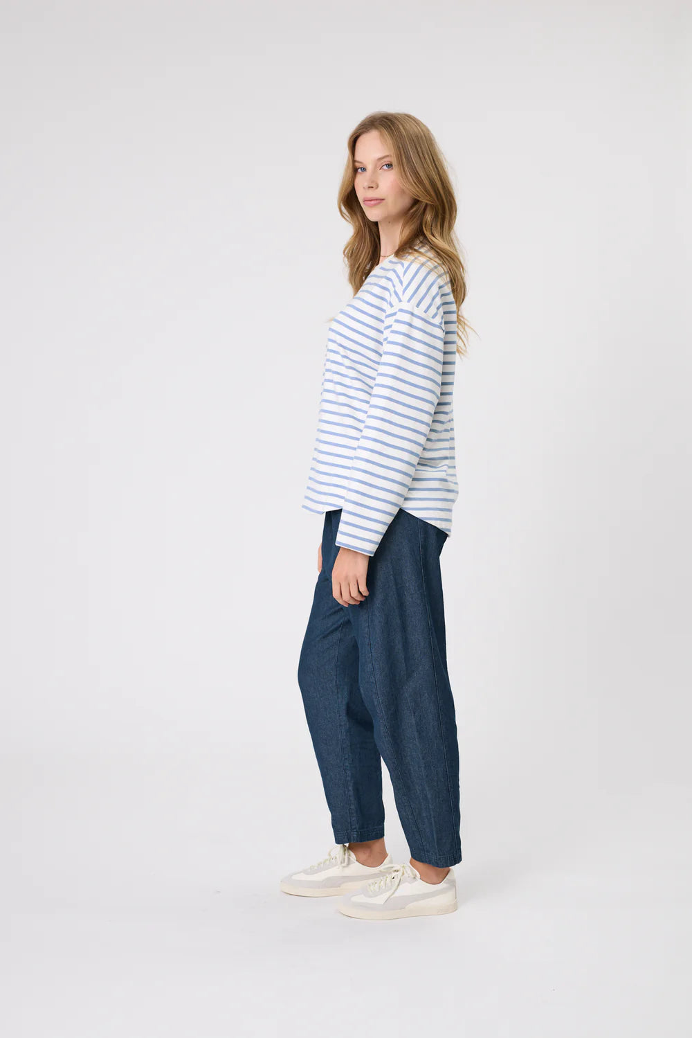 Marlow - Solo Crew Sweat - Powder Stripe