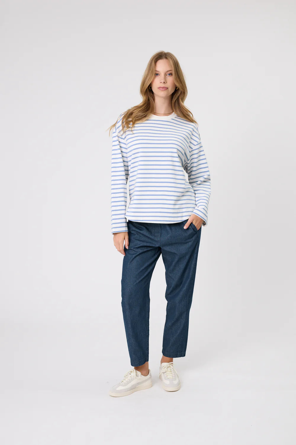 Marlow - Solo Crew Sweat - Powder Stripe