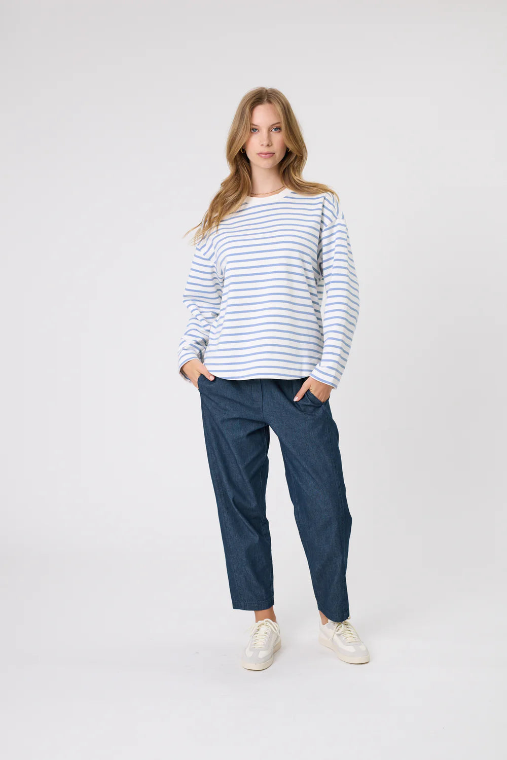 Marlow - Solo Crew Sweat - Powder Stripe