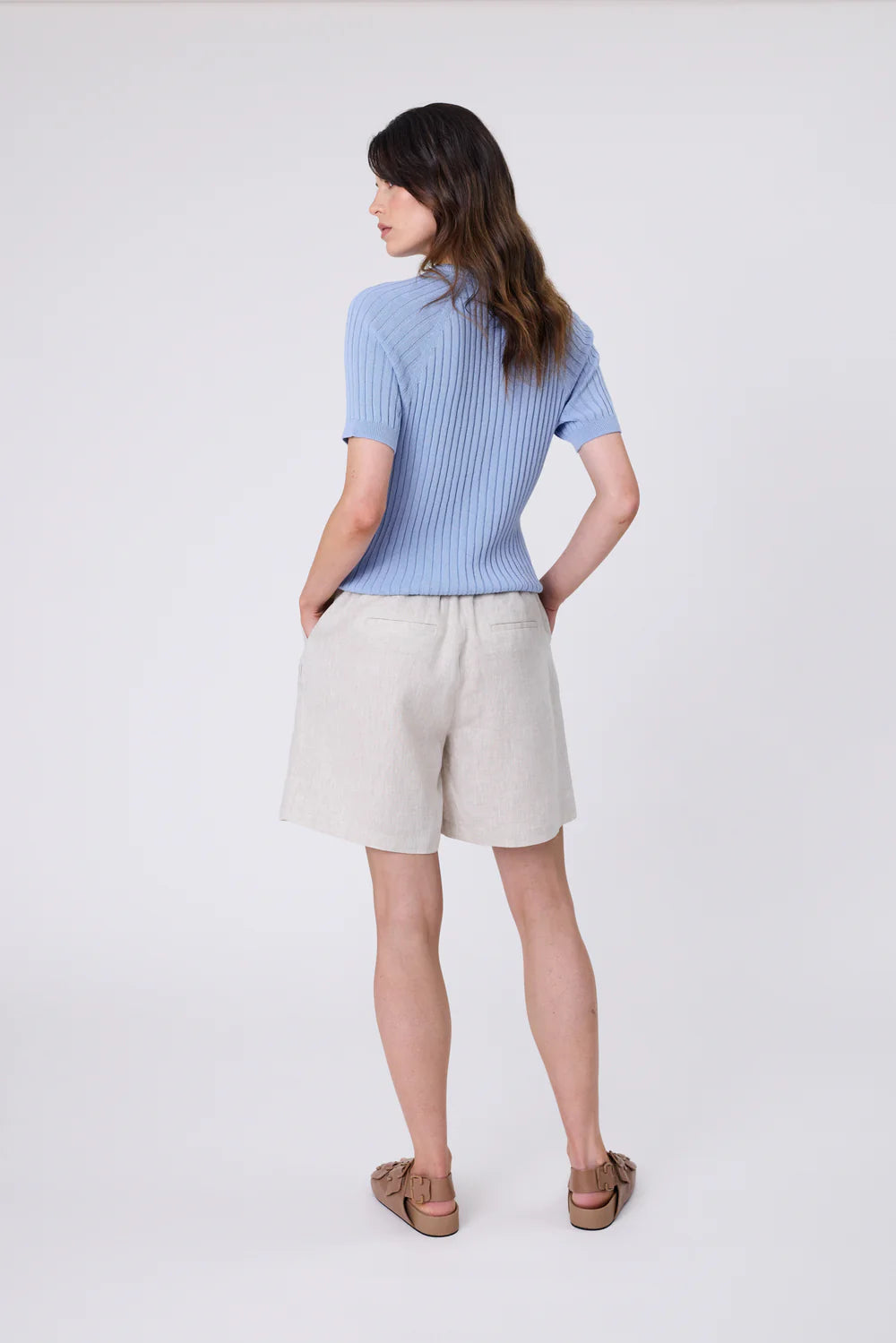 Marlow - Wisp Knit Tee - Blue Smoke