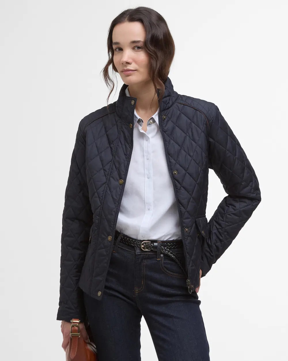 Barbour - Crawford Cavalry Quilted Jacket - Dark Navy/Ancient Tartan