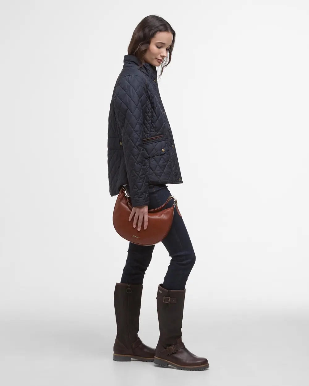 Barbour - Crawford Cavalry Quilted Jacket - Dark Navy/Ancient Tartan