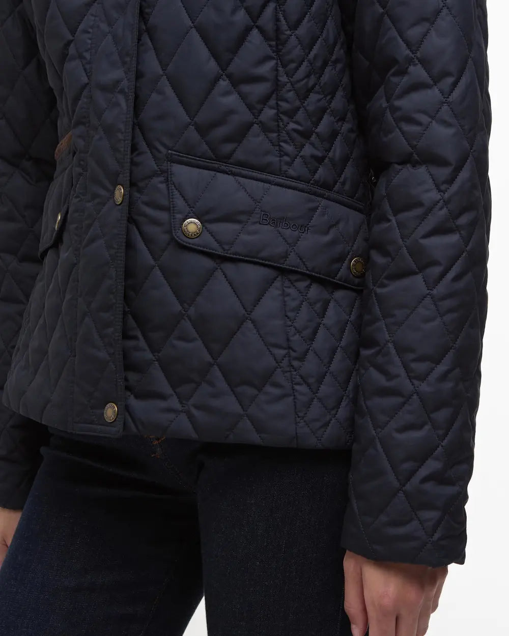 Barbour - Crawford Cavalry Quilted Jacket - Dark Navy/Ancient Tartan