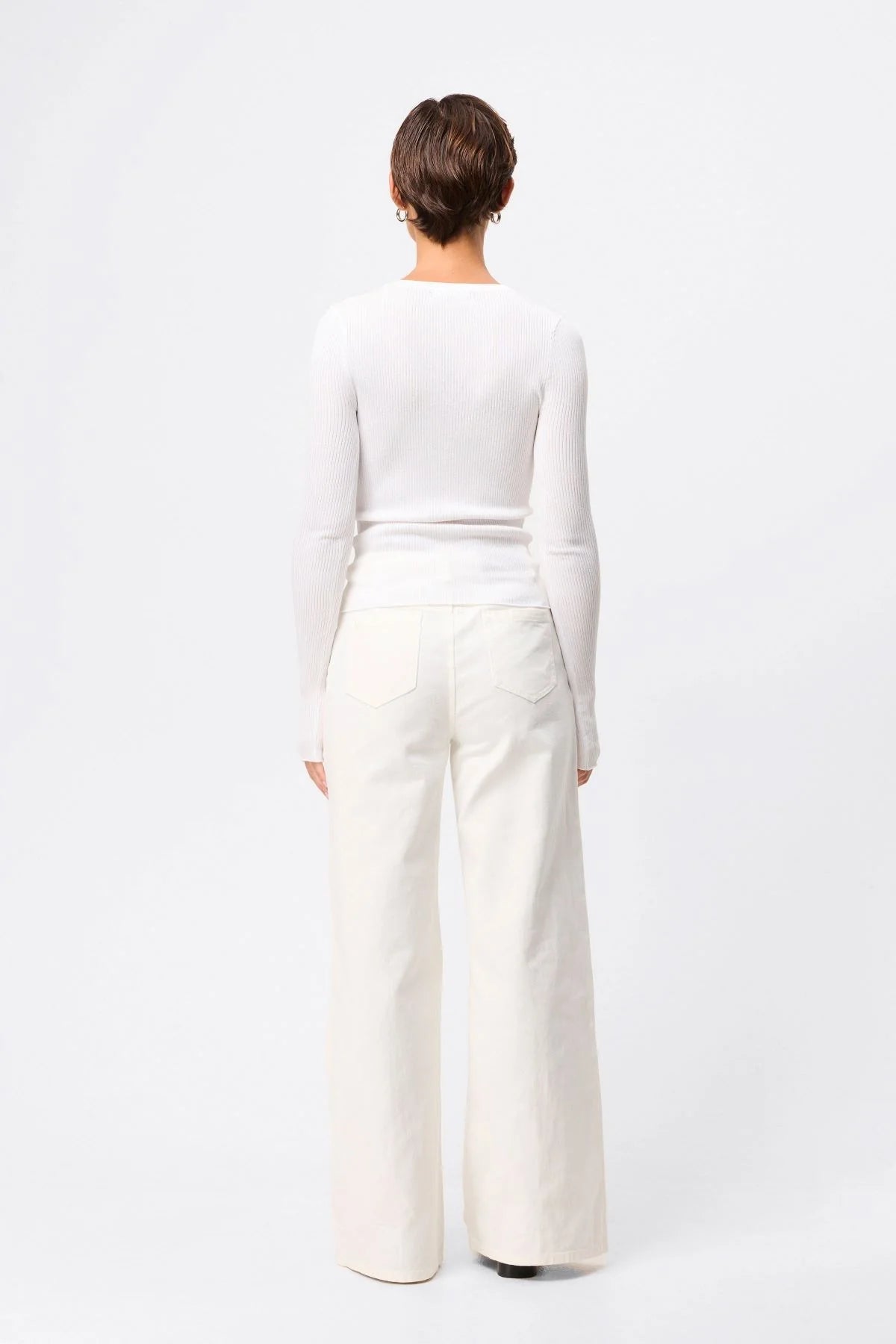 Mossman - Fine Line Knit - White