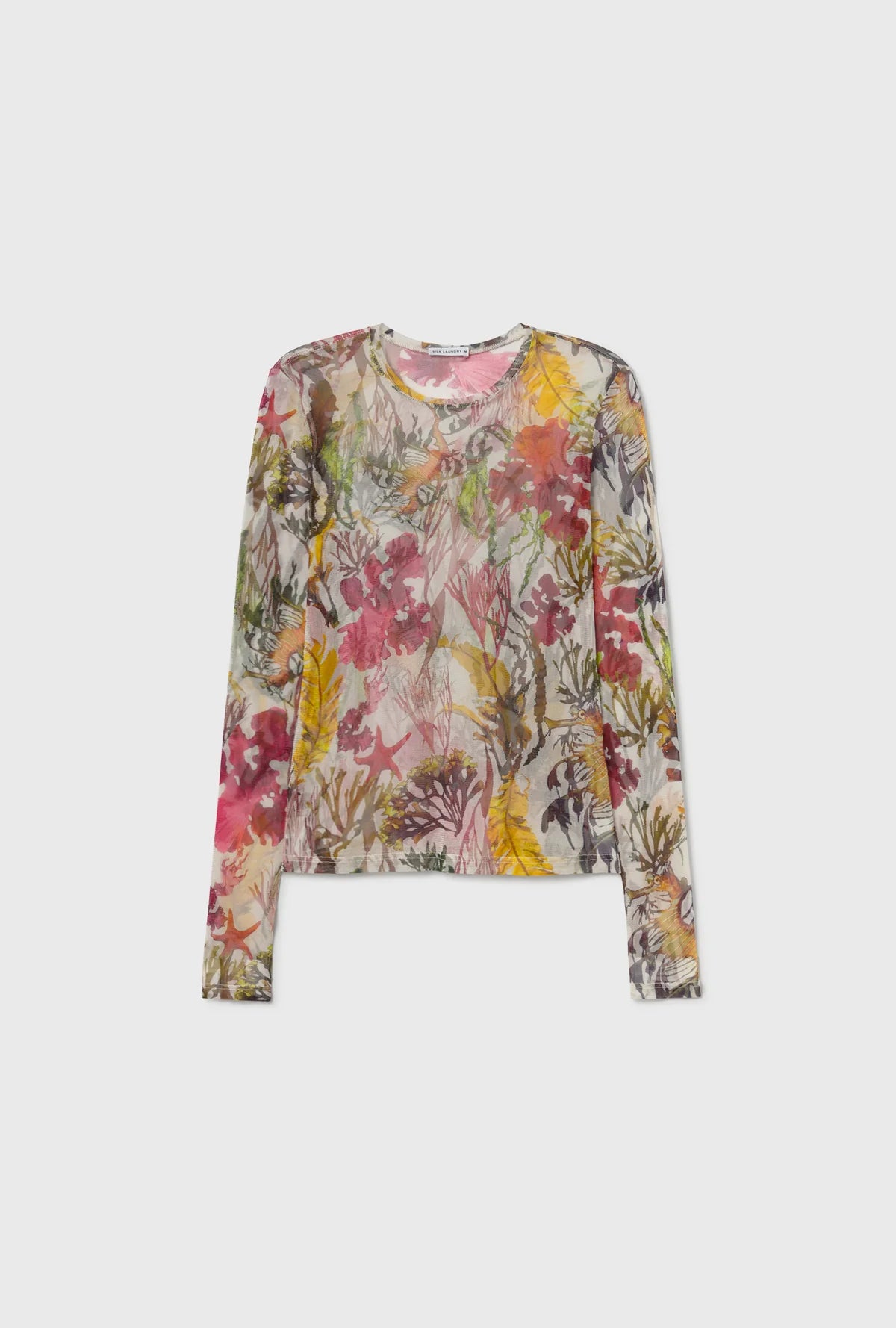 Silk Laundry - Mesh Long Sleeve Top Planktonic