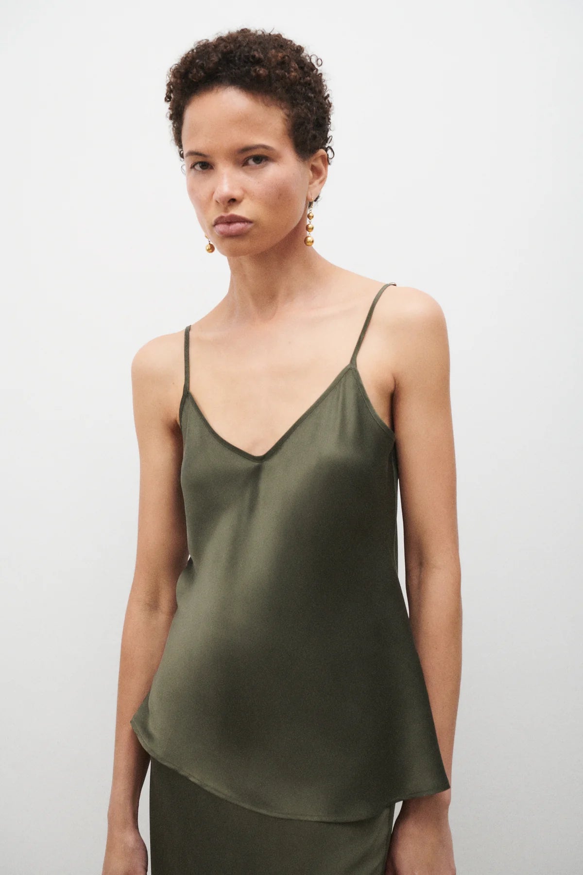 Silk Laundry - Bias Cut Cami - Pine