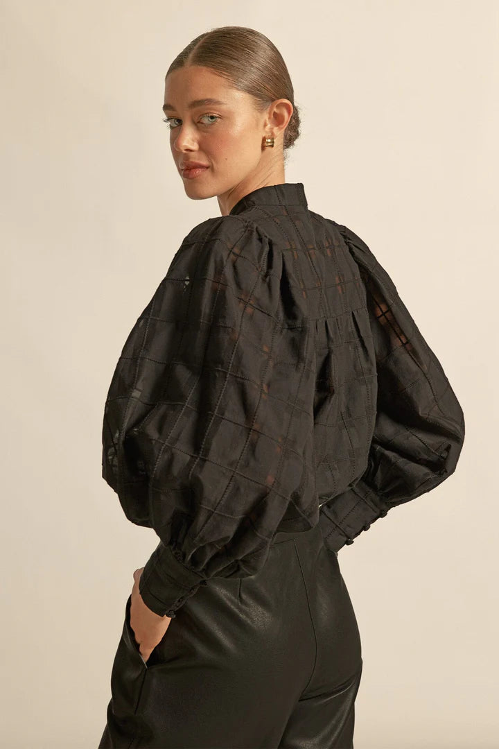 Zoe Kratzmann - Vista Top - Black Check