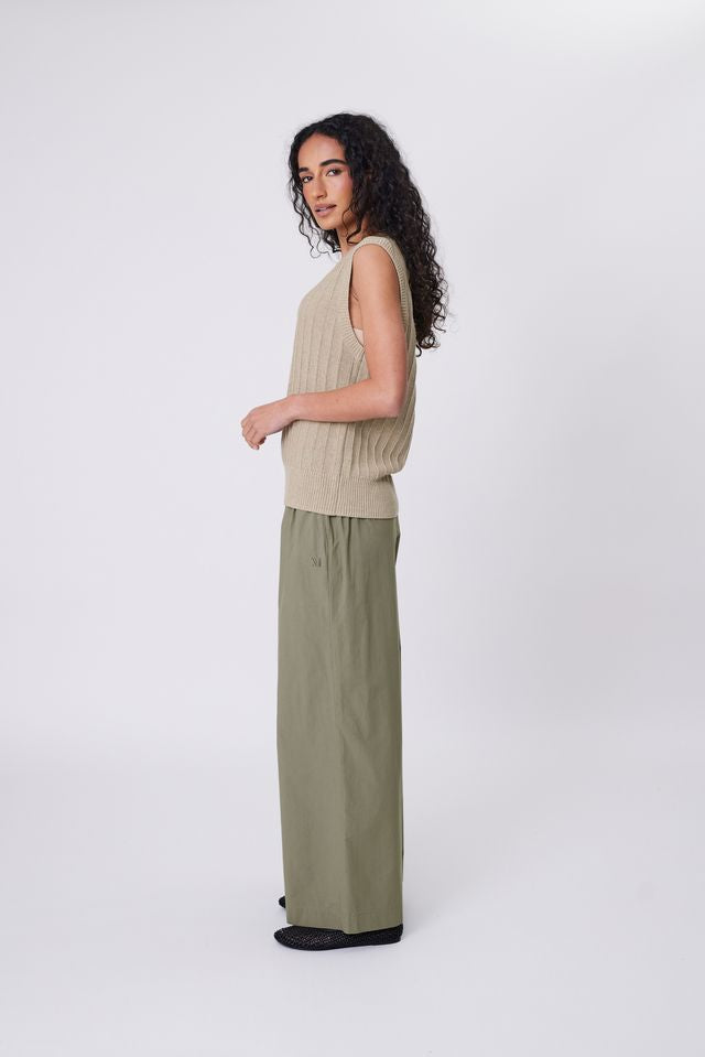 Marlow - Cascade Wide Leg Pant - Laurel