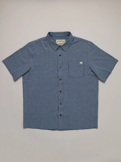JUST ANOTHER FISHERMAN - BALLAST SHORT SLEEVE SHIRT - BLUE CHECK