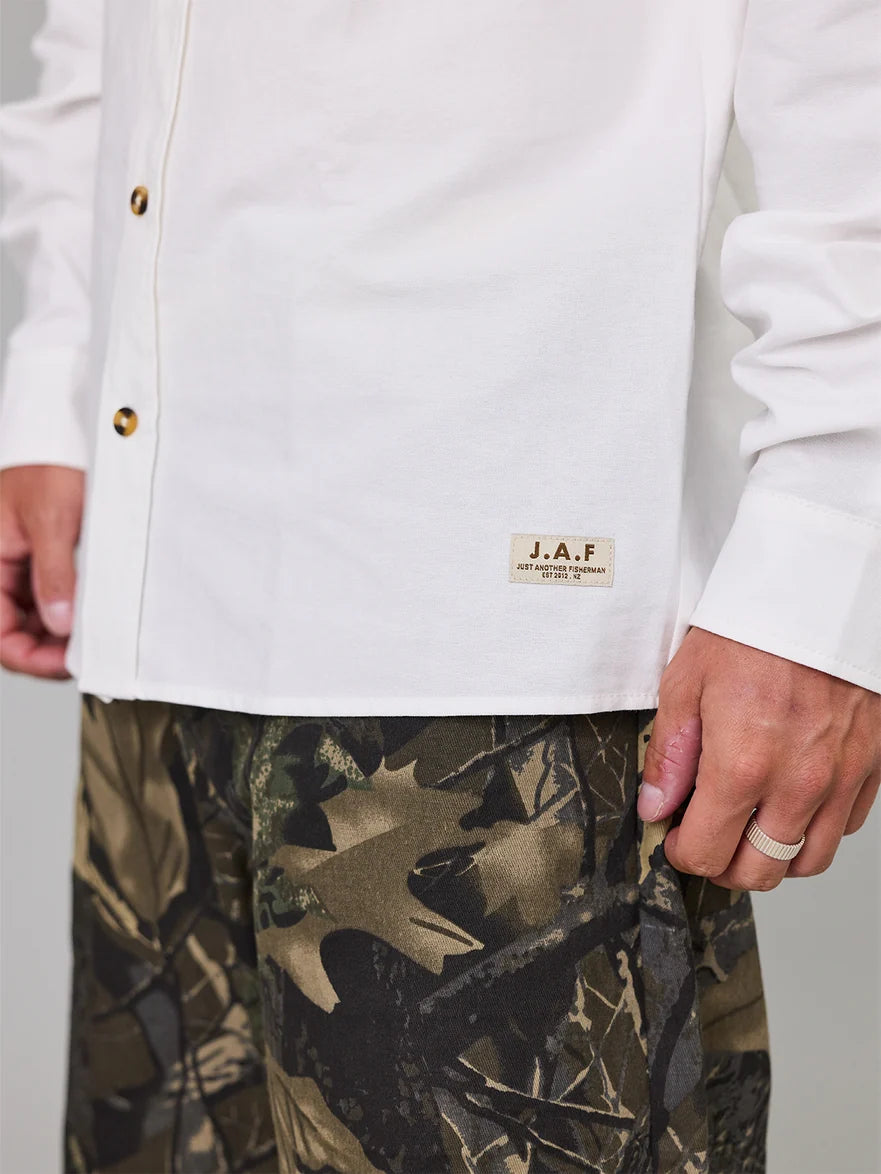 JUST ANOTHER FISHERMAN - ANCHORAGE SHIRT - WHITE
