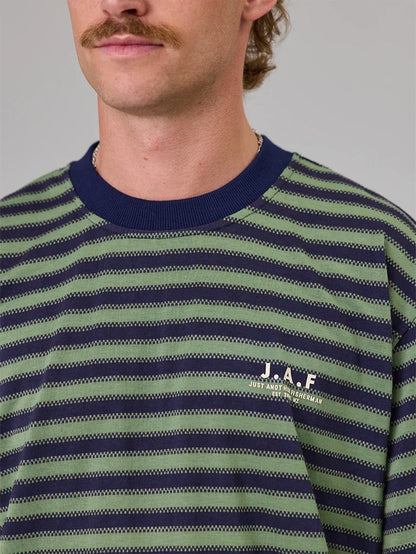 JUST ANOTHER FISHERMAN - SHORE TEE - GREEN STRIPE