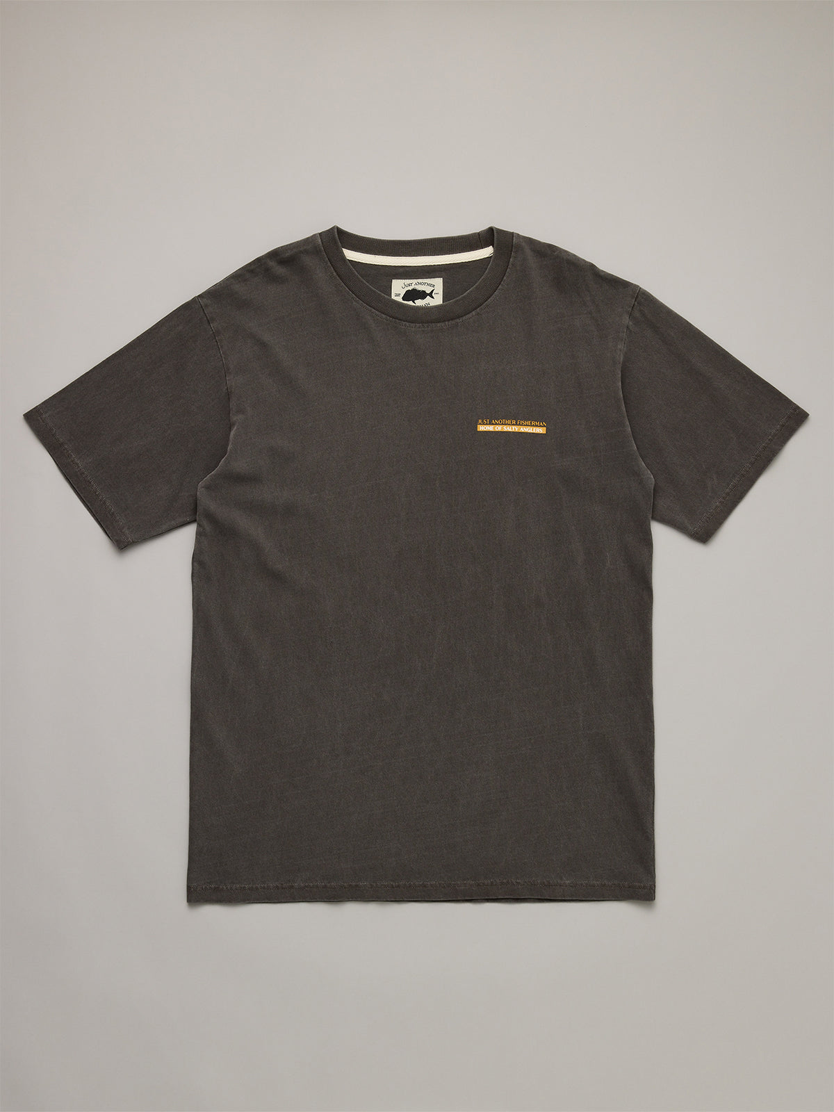 JUST ANOTHER FISHERMAN - SALTY ANGLERS SEA TEE - AGED BLACK