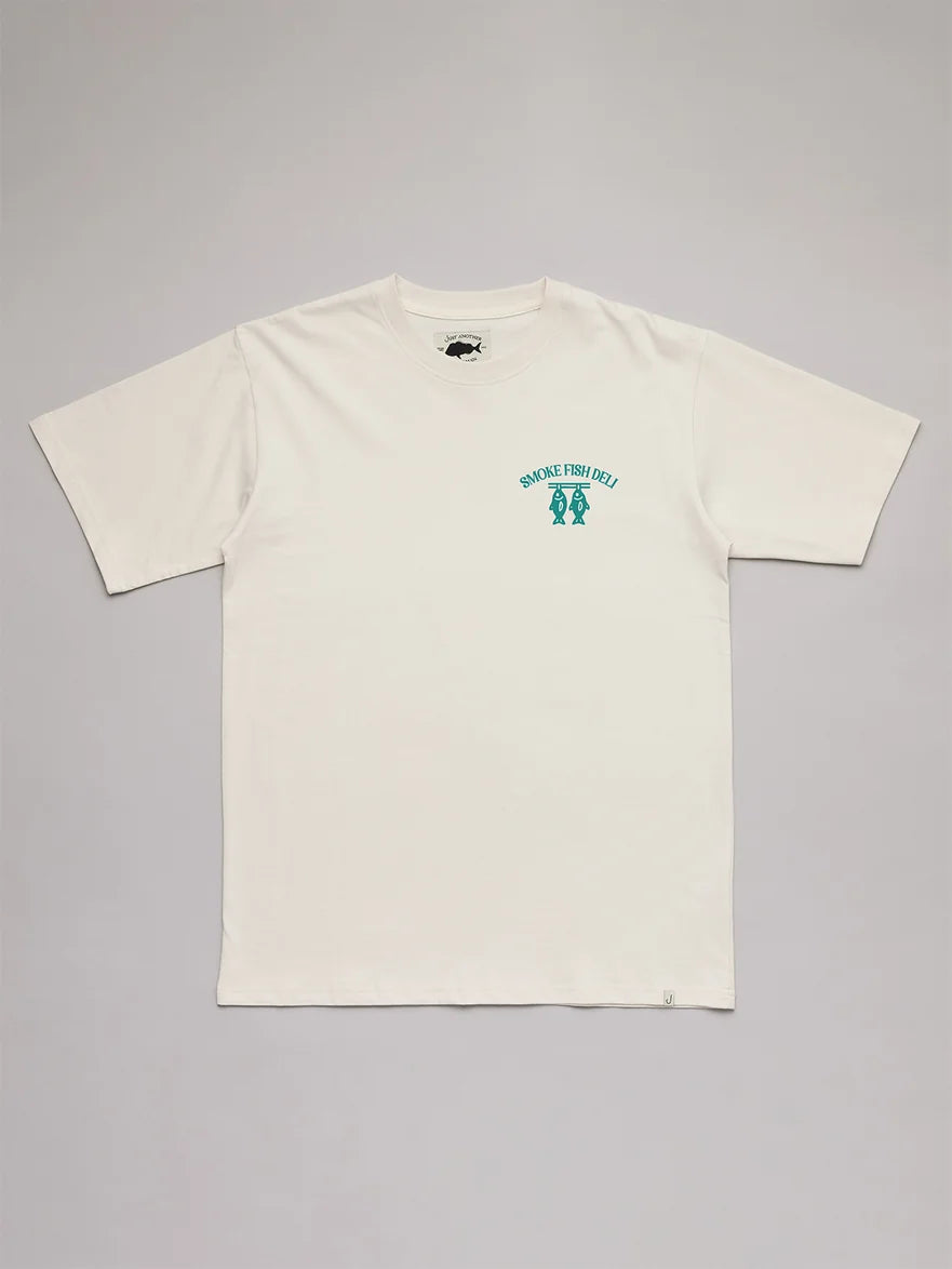 JUST ANOTHER FISHERMAN - SMOKE FISH DELI SEA TEE - ANTIQUE WHITE