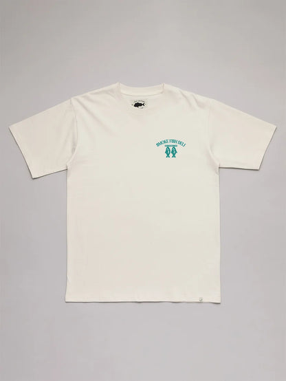 JUST ANOTHER FISHERMAN - SMOKE FISH DELI SEA TEE - ANTIQUE WHITE