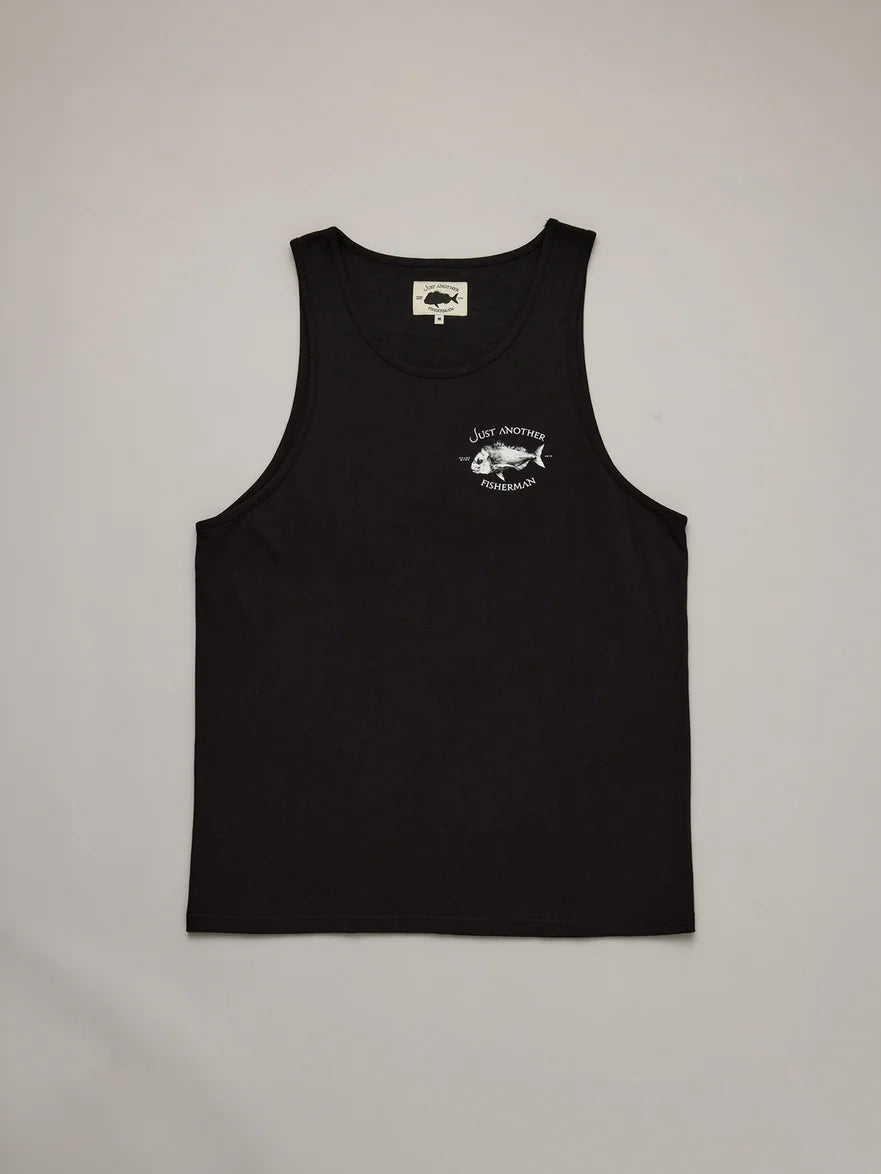 JUST ANOTHER FISHERMAN - SNAPPER SINGLET - BLACK