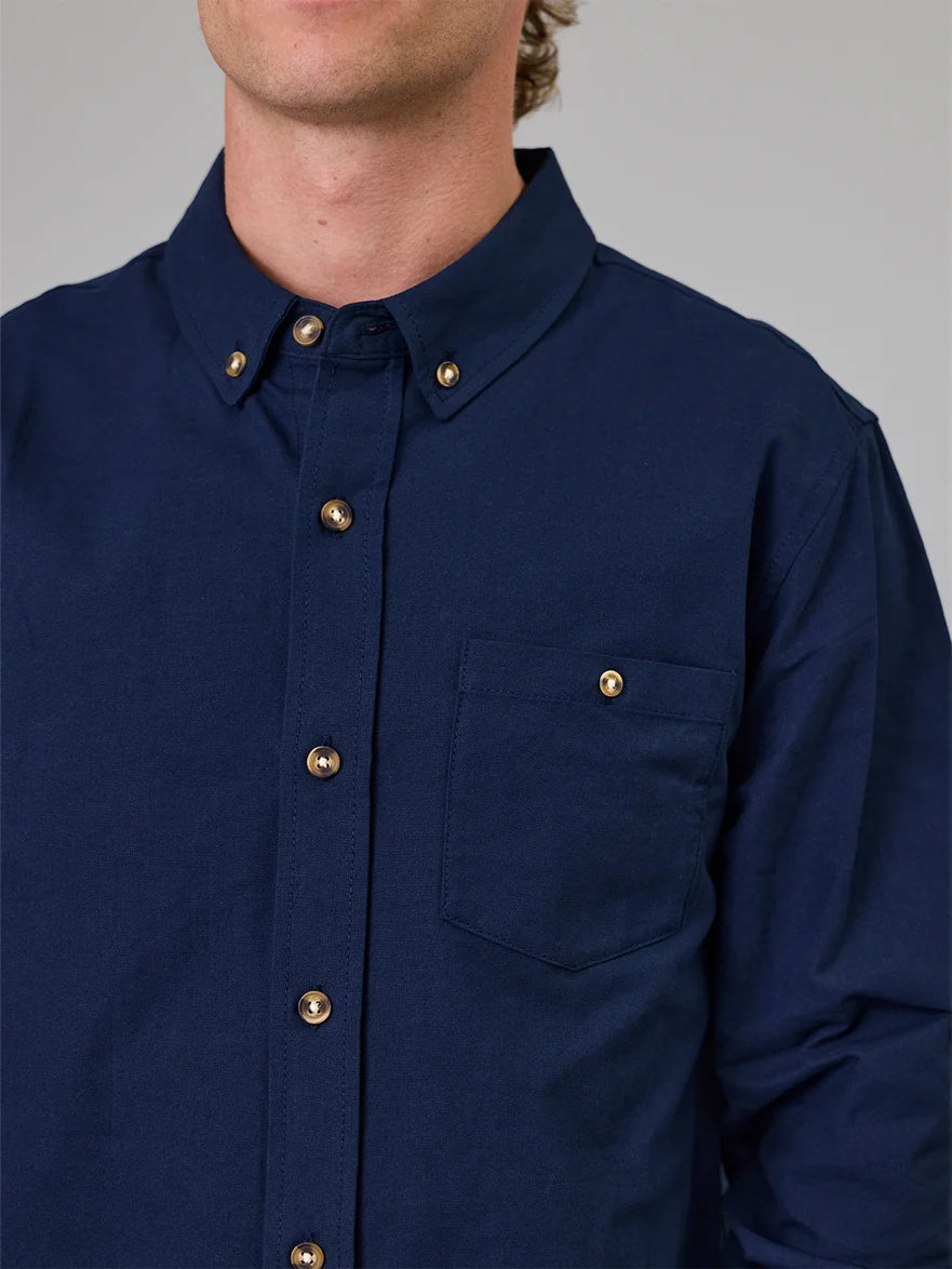 JUAT ANOTHER FISHERMAN - ANCHORAGE SHIRT - NAVY