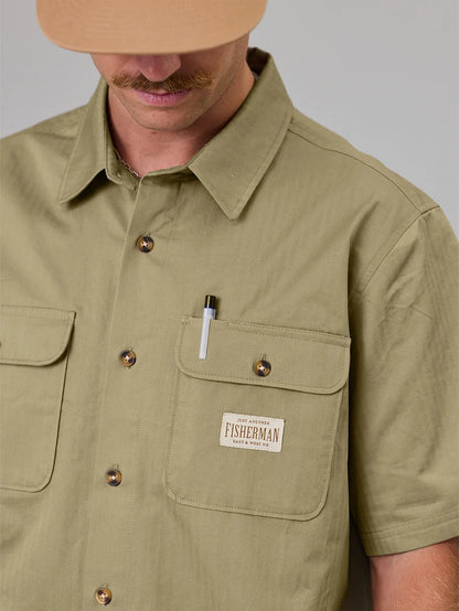 JUST ANOTHER FISHERMAN - LOALTY SHORT SLEEVE SHIRT - LIGHT KHAKI