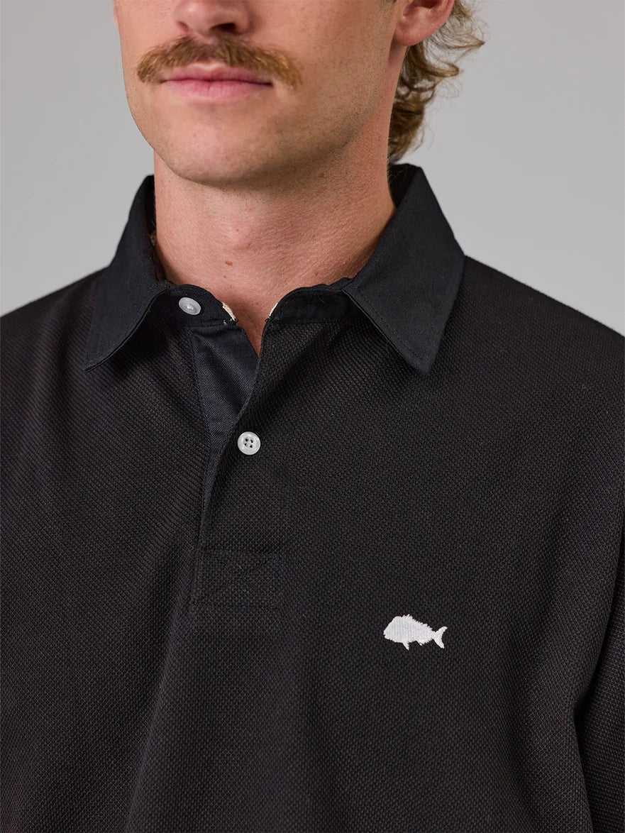 JUST ANOTHER FISHERMAN - PORTSIDE POLO - BLACK