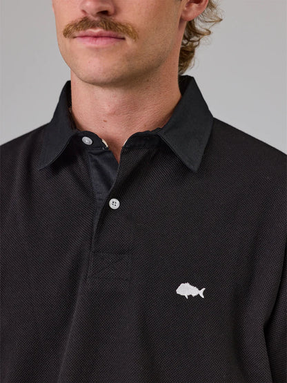 JUST ANOTHER FISHERMAN - PORTSIDE POLO - BLACK