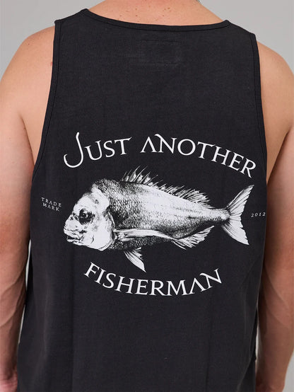 JUST ANOTHER FISHERMAN - SNAPPER SINGLET - BLACK