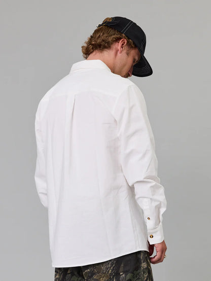 JUST ANOTHER FISHERMAN - ANCHORAGE SHIRT - WHITE
