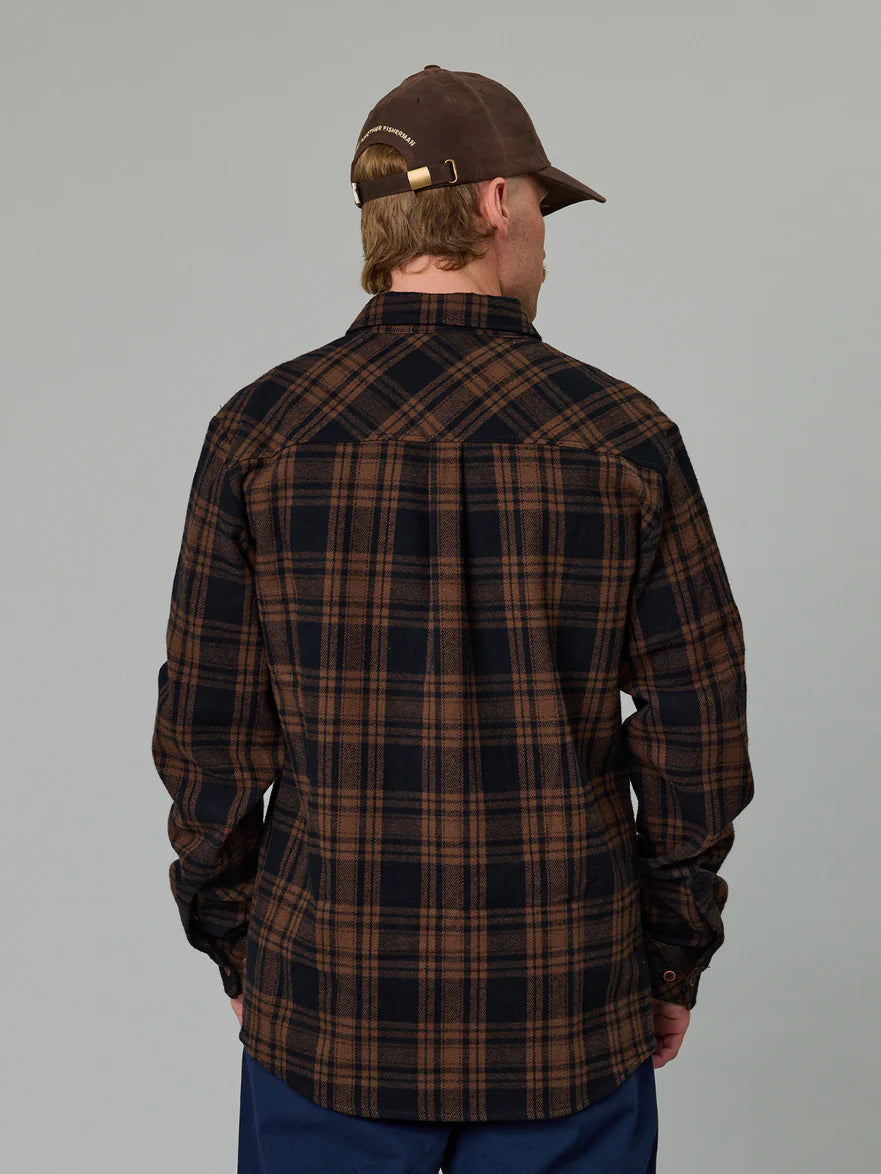 Just Another Fisherman - Boatyard Shirt - Brown Check