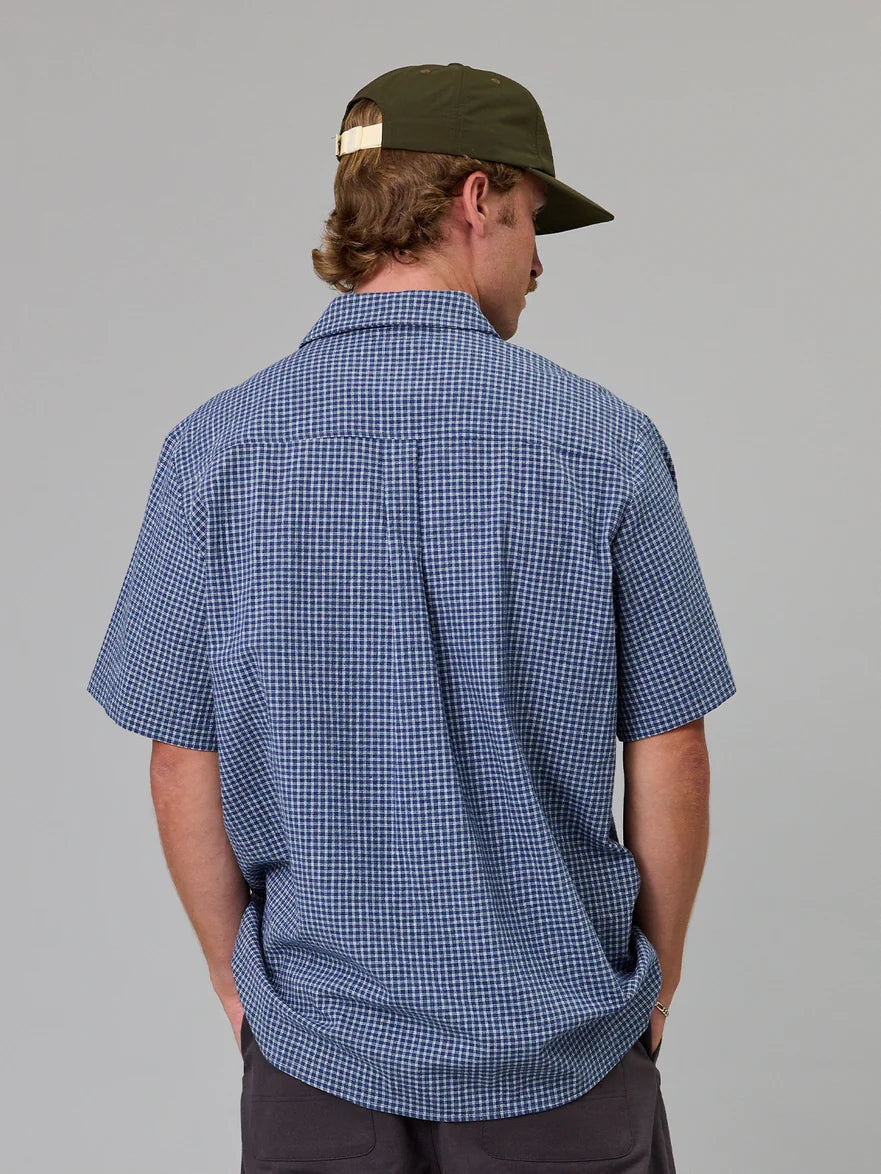 JUST ANOTHER FISHERMAN - BALLAST SHORT SLEEVE SHIRT - BLUE CHECK