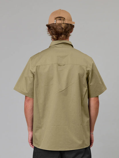 JUST ANOTHER FISHERMAN - LOALTY SHORT SLEEVE SHIRT - LIGHT KHAKI