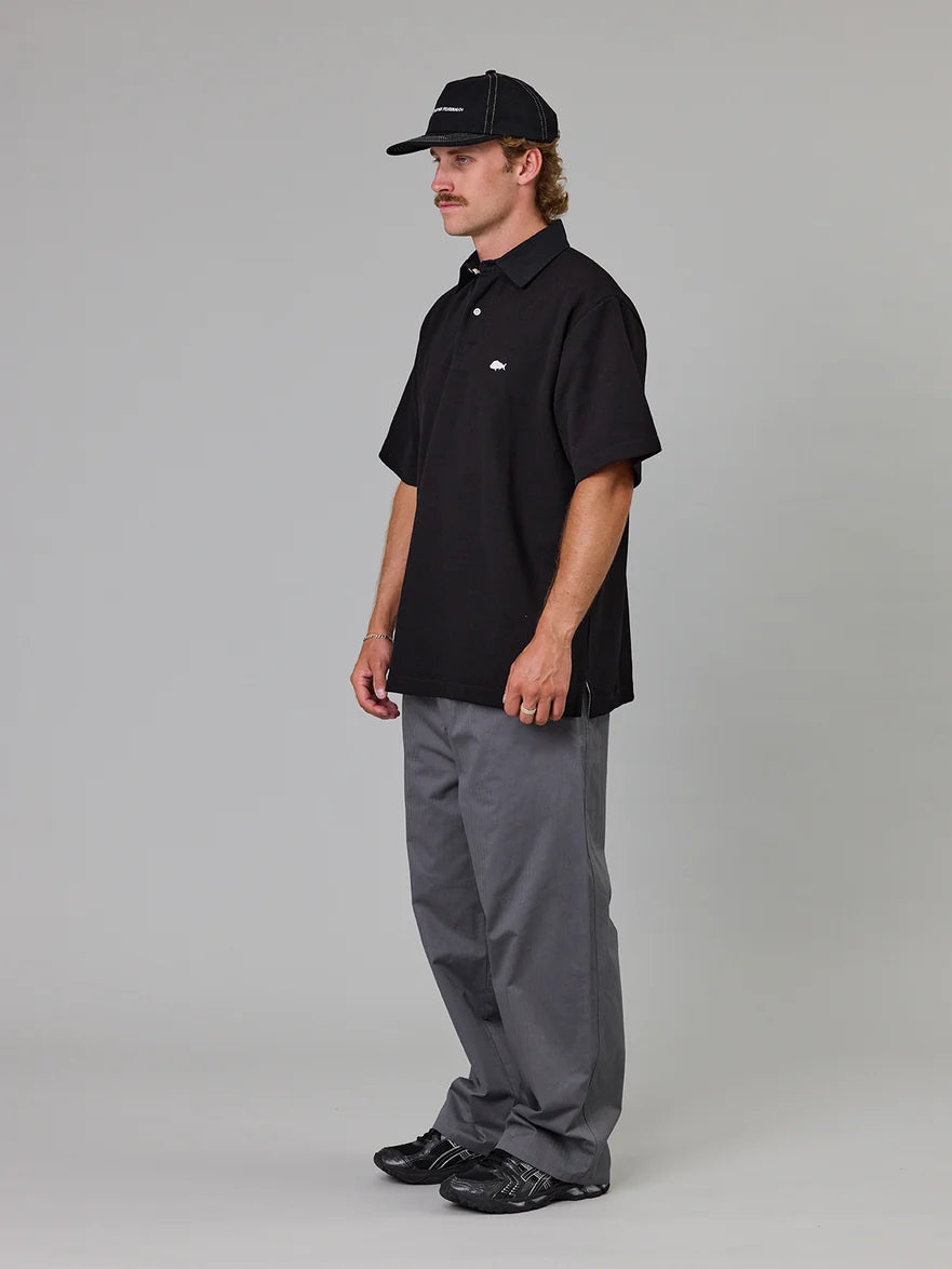 JUST ANOTHER FISHERMAN - PORTSIDE POLO - BLACK