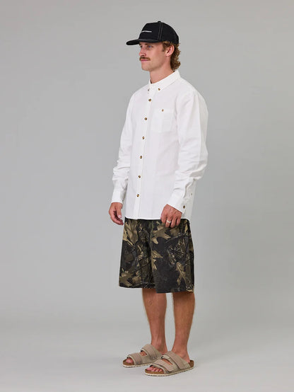 JUST ANOTHER FISHERMAN - ANCHORAGE SHIRT - WHITE