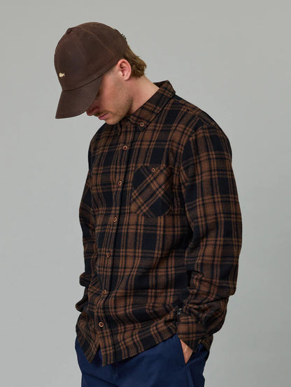 Just Another Fisherman - Boatyard Shirt - Brown Check