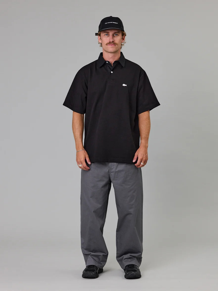 JUST ANOTHER FISHERMAN - PORTSIDE POLO - BLACK