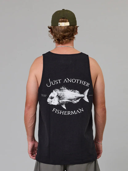 JUST ANOTHER FISHERMAN - SNAPPER SINGLET - BLACK