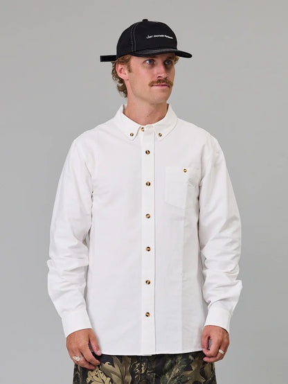 JUST ANOTHER FISHERMAN - ANCHORAGE SHIRT - WHITE