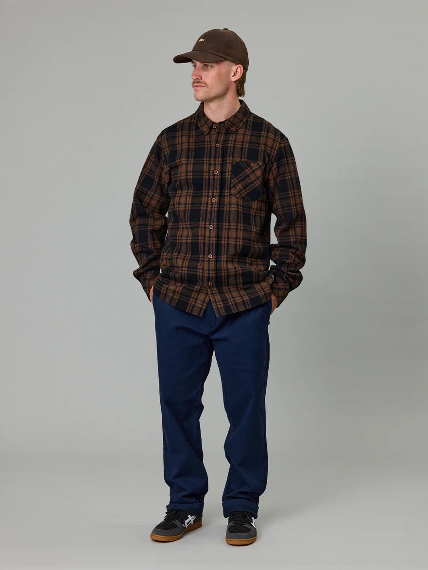 Just Another Fisherman - Boatyard Shirt - Brown Check