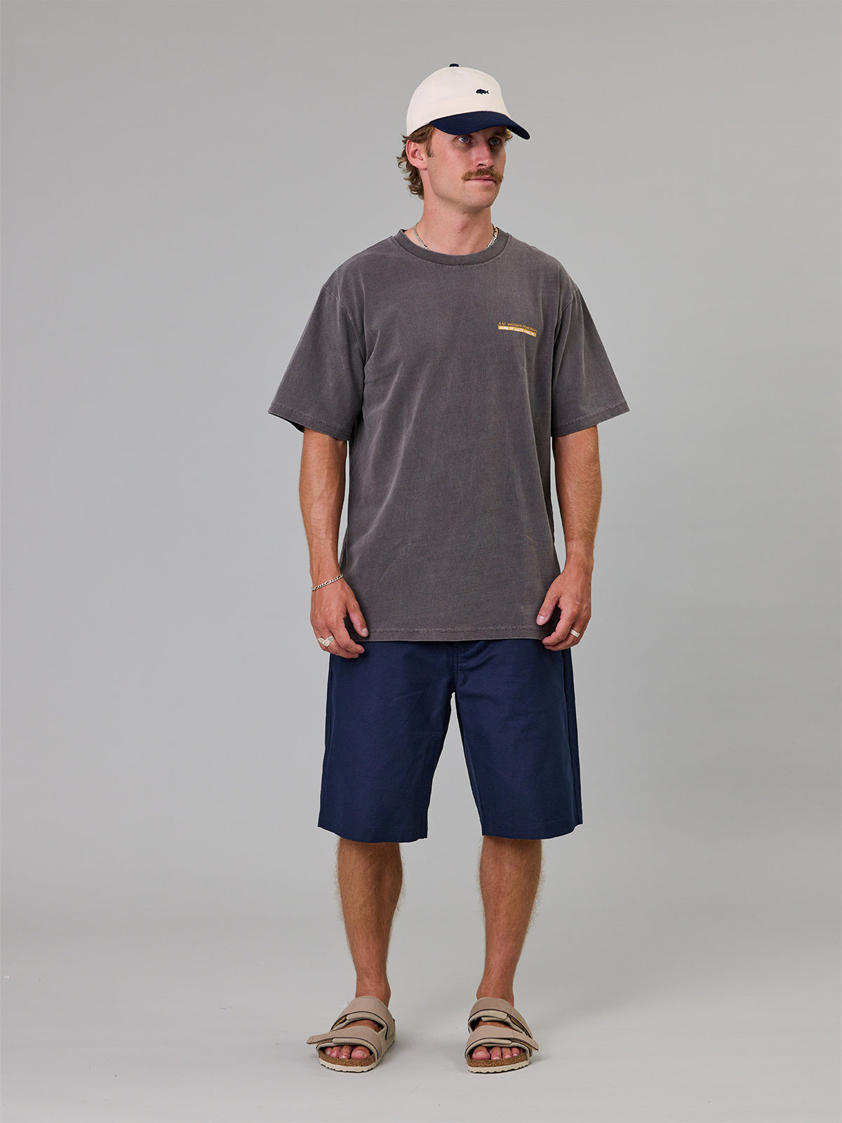 JUST ANOTHER FISHERMAN - SALTY ANGLERS SEA TEE - AGED BLACK